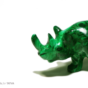 Malachite Rhino Figurine - Strength and Power - Home Decor