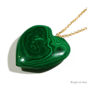 Heart Pendant Real Malachite - Stone pendant necklace - Handmade Jewelry - Crystal pendant - Pendant only