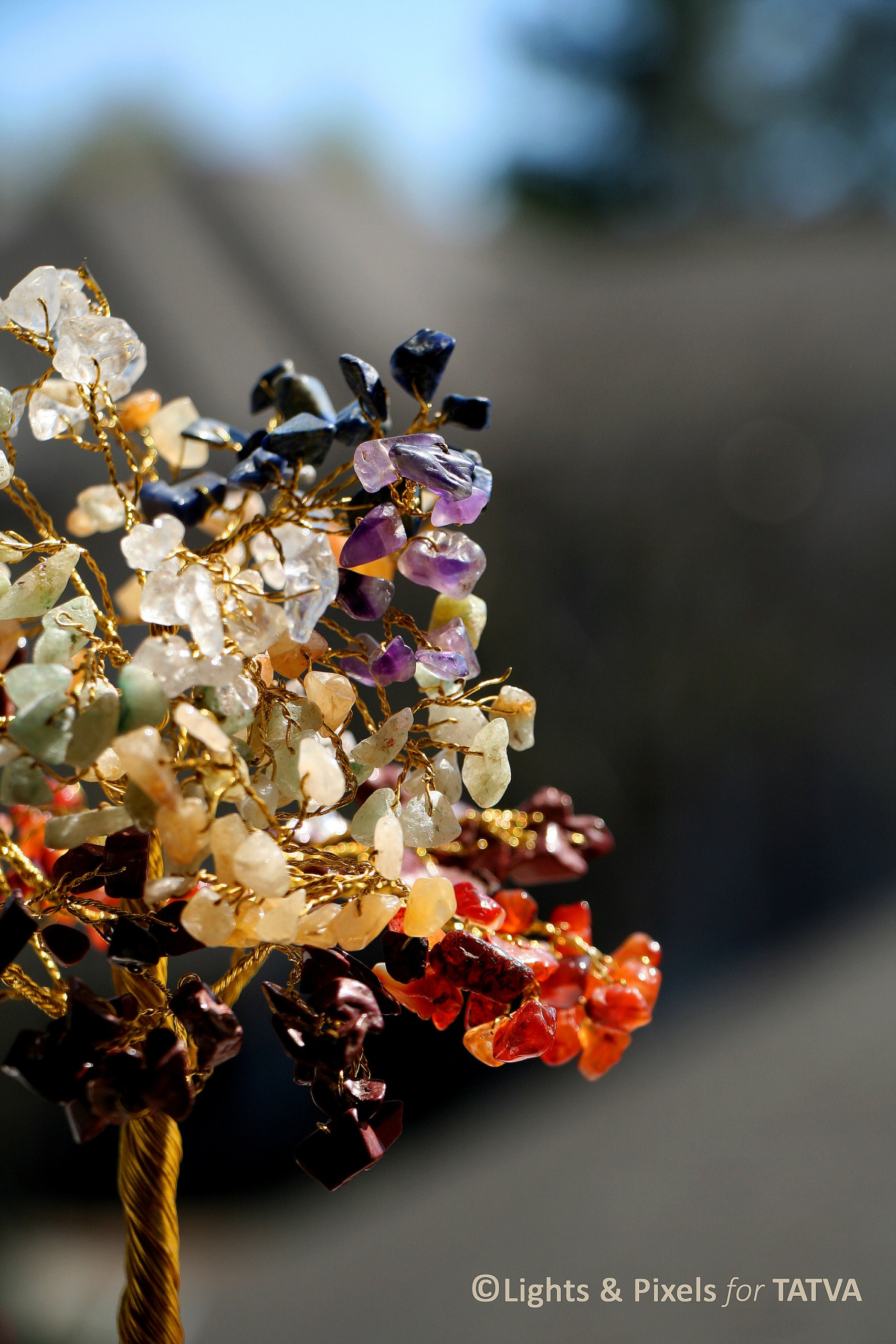 Chakra stones Gem Tree - 4 inch - 8 inch - 12 inch - Quartz stones - Tree of Life - Housewarming gifts