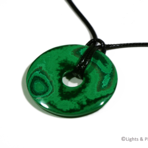 Donut Pendant of Real malachite - stone pendant - Handcrafted in Africa - Crystal Pendant - gift for her